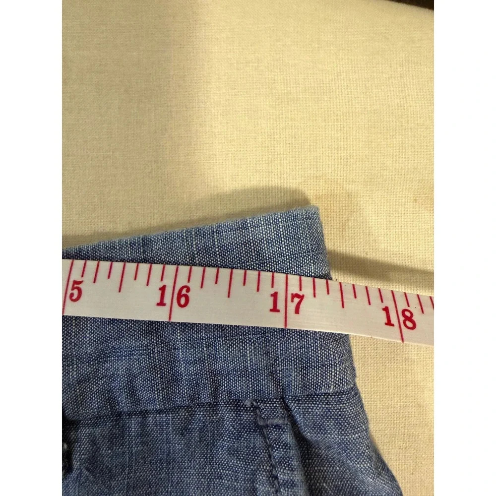 J.Crew Chino Shorts Women 10 Coastal Chambray Casual 5"Inseam 100% Cotton Beachy - Picture 11 of 13